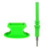 Bright Green Pulsar Rip Silicone Vapor Straw With Matching Color Stand And 10mm Titanium Nail