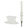 White Toilet Flange Extender With Installation Tool, Matching Color Stand, 10mm Male Titanium Nail