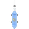 Light Blue Glass Bottle Pulsar Rolling Skateboard Dab Straw With Gold Logo, Metal Attachments