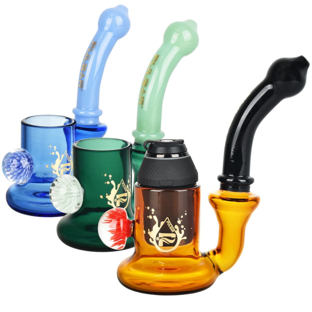 Colorful Puffco Proxy Compatible Pulsar Sherlock Pipe Attachment With Decorative Designs