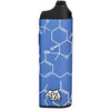 Blue Pulsar Apx Vape V3 with chemical structures and APX VAPE logo, maximized herb chamber