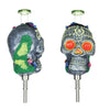 Decorative Pulsar Voodoo Skull vapor vessel with colorful patterns and tree percolator