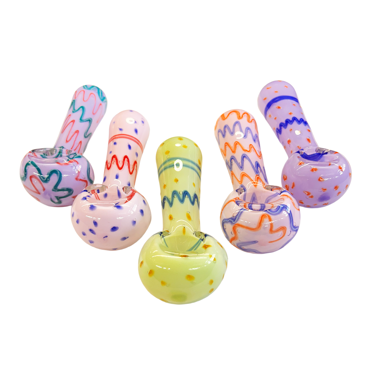Vibrant Zigzag Art 4.5-inch Hand Pipe