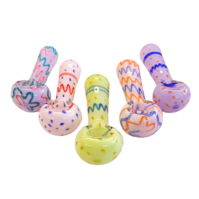 Vibrant Zigzag Art 4.5-inch Hand Pipe