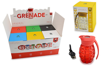 Grenade Magnifying Storage Jar with LED Light