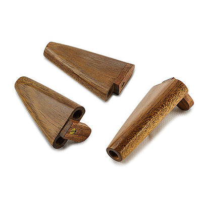 Exotic Wood Dual Joint Pipe with Swivel Cap