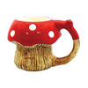 Novelty Red Mushroom Ceramic Pipe - 6oz Capacity, Mushroom-shaped Ceramic Mug with Red Cap