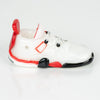 White and red sneaker candle for Retro Highz V2 White, perfect for glass hand pipe displays