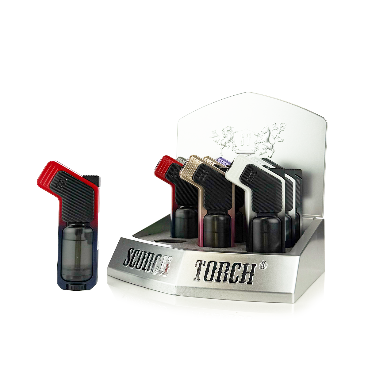 Compact 4-Inch Single Flame Torch Display