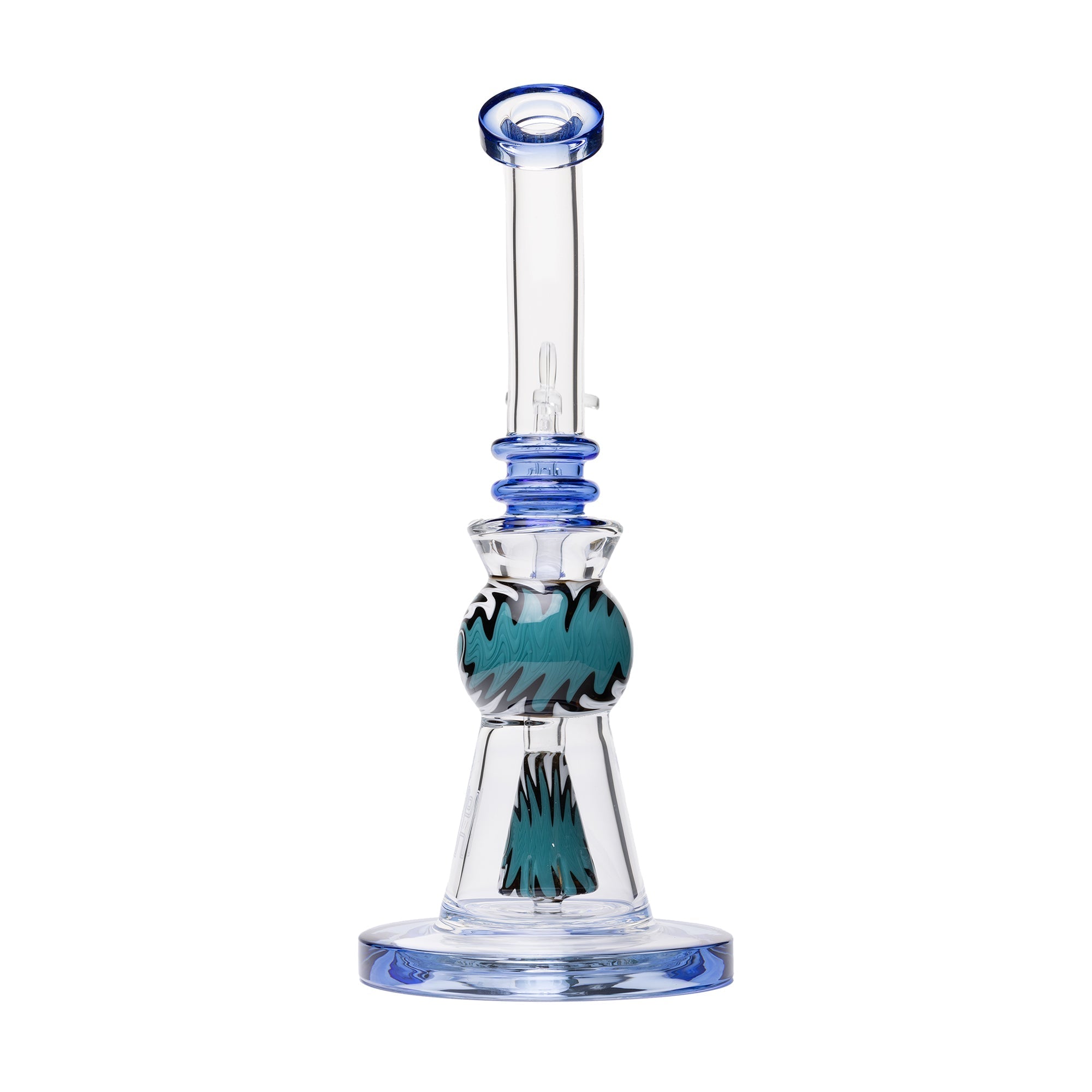 Vibrant Gumball Glass Dab Rig with Wig-Wag Perc
