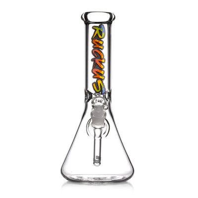 Ruckus Glass 12tie Dye Beaker Bong with Colorful ROORS Logo on Neck. Classic & Reliable
