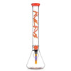 Ruckus Glass Slayer Series Limited Edition Beaker Bong with ROOR logo and colorful stem