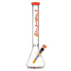 Ruckus Glass Slayer Series Beaker Bong - Limited Edition with red top and colorful spiral design