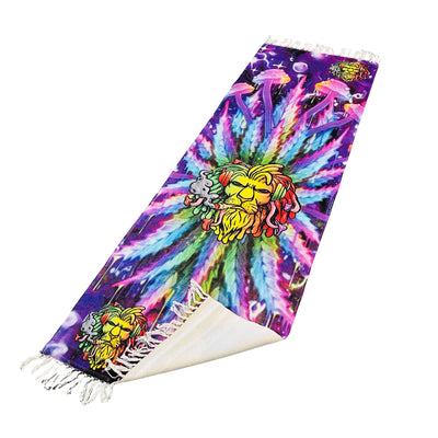 Handloom Botanical Leaf Runner - 2.5ft x 8ft
