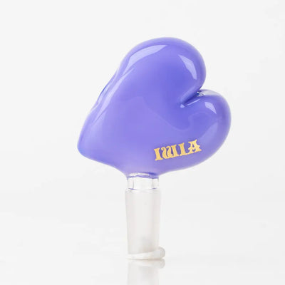 Sakibomb heart glass bowl piece in glossy purple