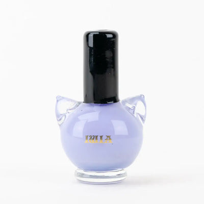 Sakibomb kitty purple nail polish bottle with cat ears and gold lettering