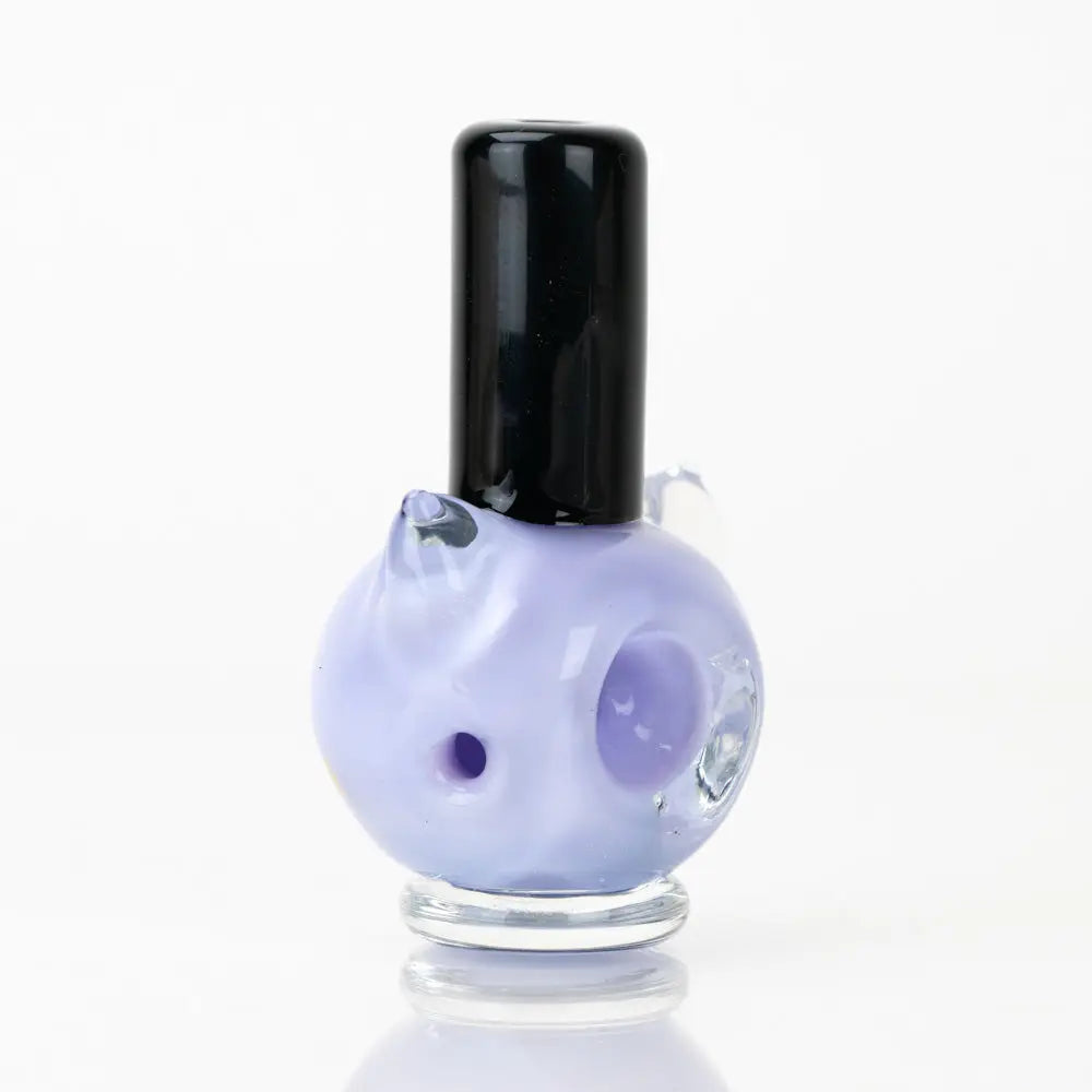 Sakibomb Kitty Purple translucent lavender glass pipe with chambers