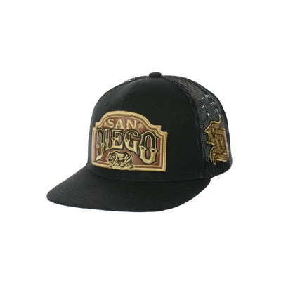 Black San Diego embroidered snapback hat for stylish comfort and casual wear