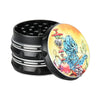 Herb grinder with colorful psychedelic mushroom design - Mushroom Lounge Grinder by Sean Dietrich