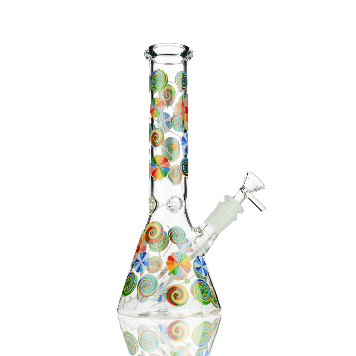 Glow Beaker Water Pipe with Candy Decals