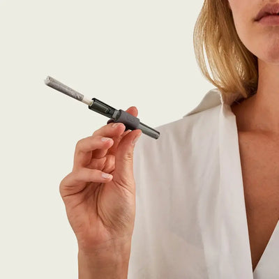 Sleek matte black Session Goods glass taster with cylindrical design