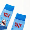 Blue Shark Bite Socks with fun designs fits comfortably for all sizes