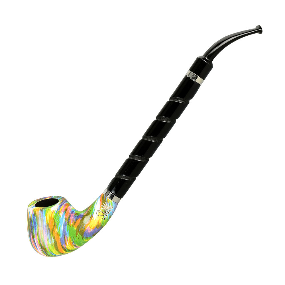 The Twister Rainbow Wood Pipe with Spiral Stem
