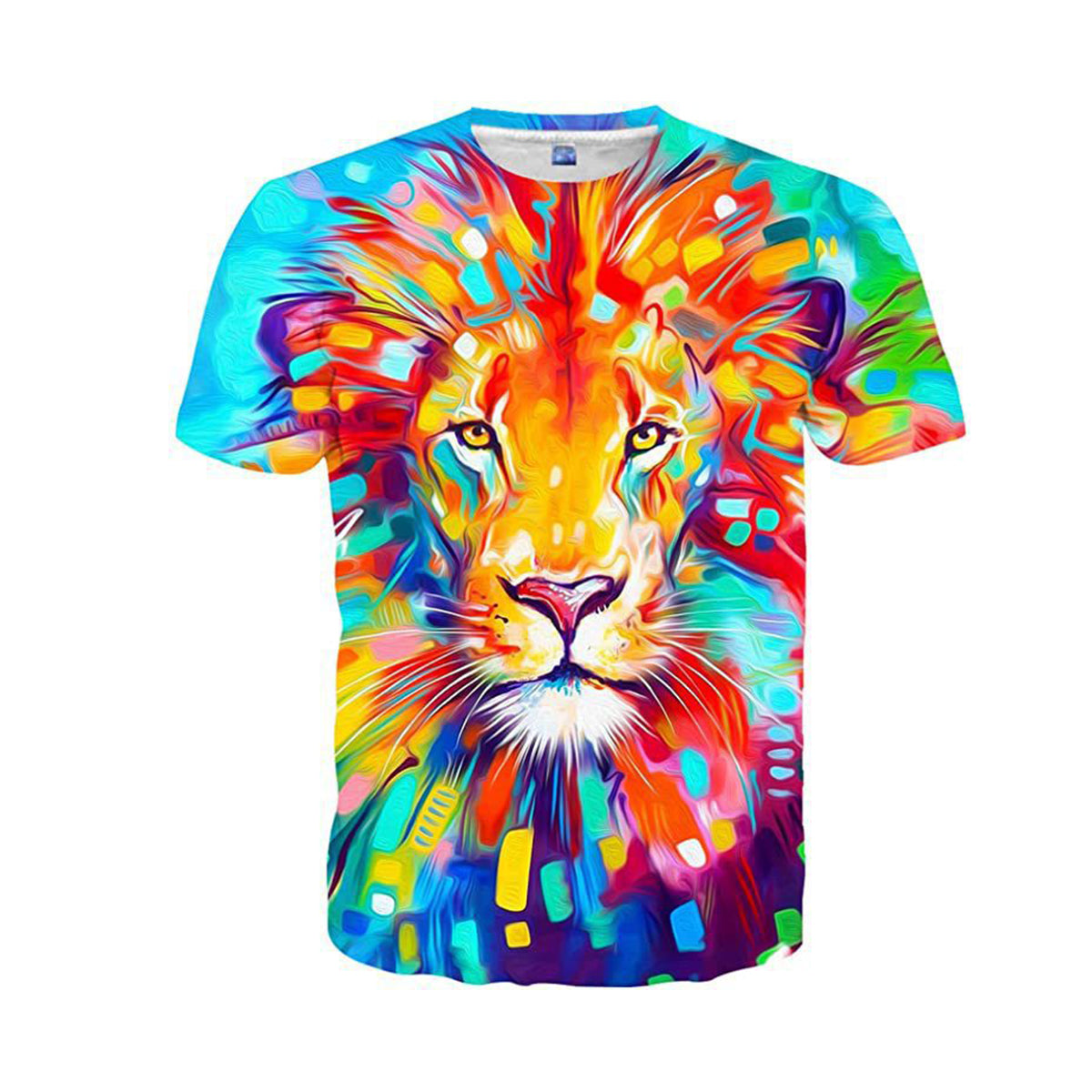 Lion Graphic Polyester Tee Shirt Collection - 6 Pack
