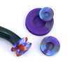 Colorful silicone ear gauges with high-quality silicone cleaner caps for glass water pipes