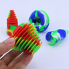 Colorful expandable silicone cleaner plugs for enhancing glass water pipes smoking experience