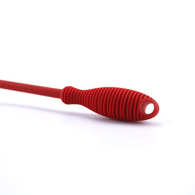 Red spiral silicone cleaning brush for glass water pipes, smooth smoking experience