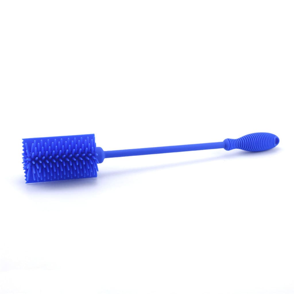 Bright blue silicone cleaning brush for glass water pipes, smooth smoking experience