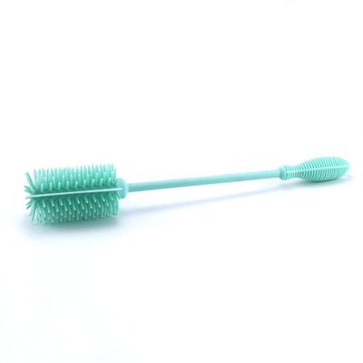 Mint green silicone cleaning brush for glass water pipes, smooth smoking experience