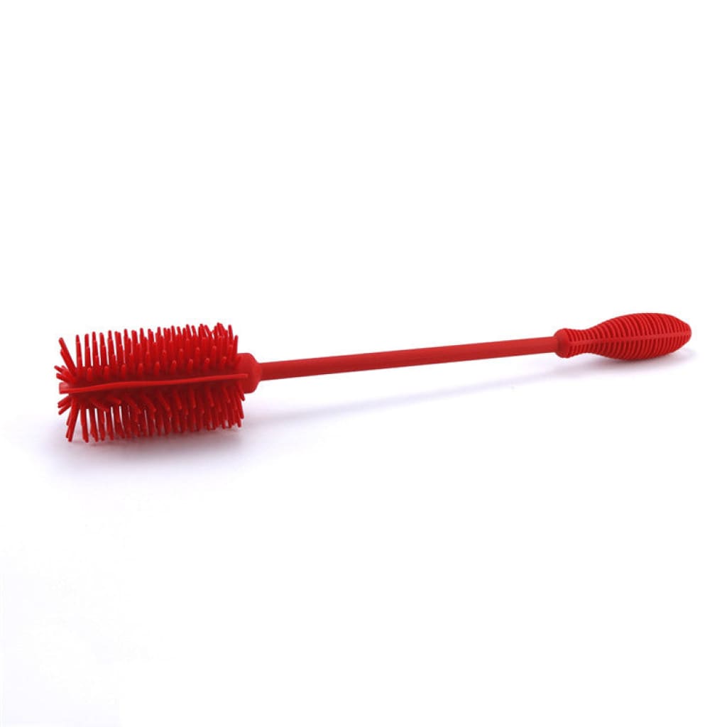 Red silicone cleaning brush for glass water pipes smooth smoking experience
