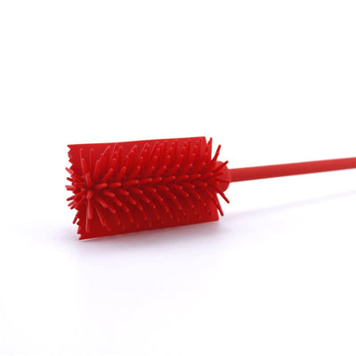 Red silicone cleaning brush for glass water pipes, smooth smoking experience