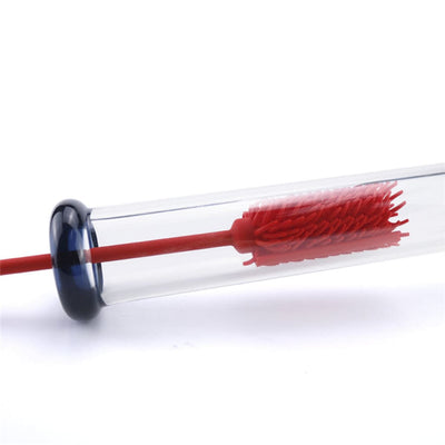 Silicone cleaning brush in test tube for glass water pipes smooth smoking experience