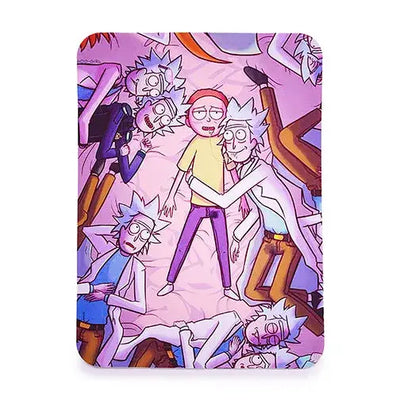 Silicone dab mat cartoon mix with Rick and Morty characters
