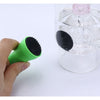 Silicone magnetic cleaner for glass water pipes with a green handheld design