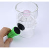 Silicone magnetic cleaner attracts pink ball inside glass water pipes for easy cleaning