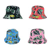 Skate Weed Life reversible bucket hats with colorful marijuana-themed designs and patterns