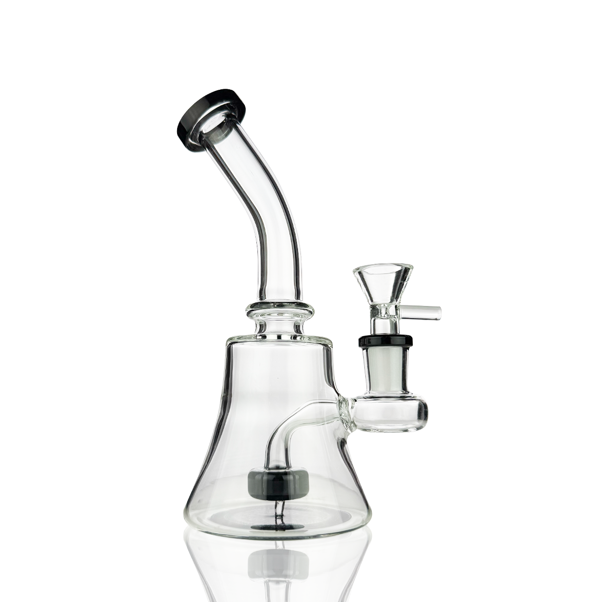 Compact 6-Inch Glass Water Pipe with 14mm Bowl