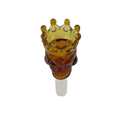 Skull & Crown Glass Bong Bowl With The Deepest Bowls For Fat Packs