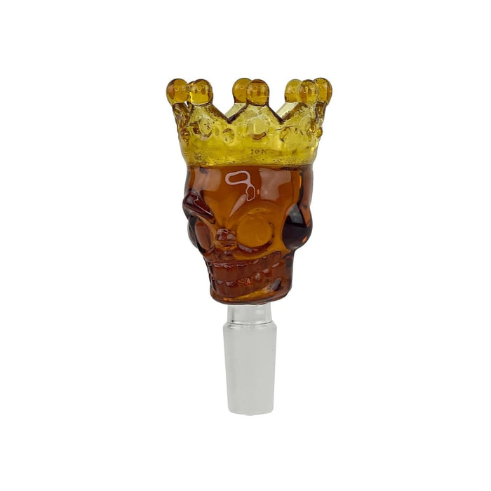 Skull & Crown Glass Bong Bowl - 14mm On sale