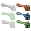 Colorful Skull Glass Spoon Pipes - Gold Fumed 4-inch Wigwag Worked Boro Glass Spoon Pipe