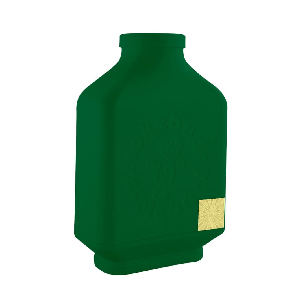 Green Smokebuddy Mega Personal Air Filter with yellow label for enhanced smoke filtration