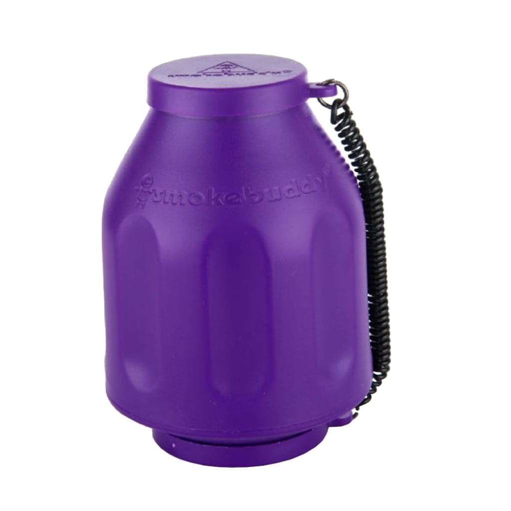 Purple Smokebuddy Original Personal Air Filter with black chain