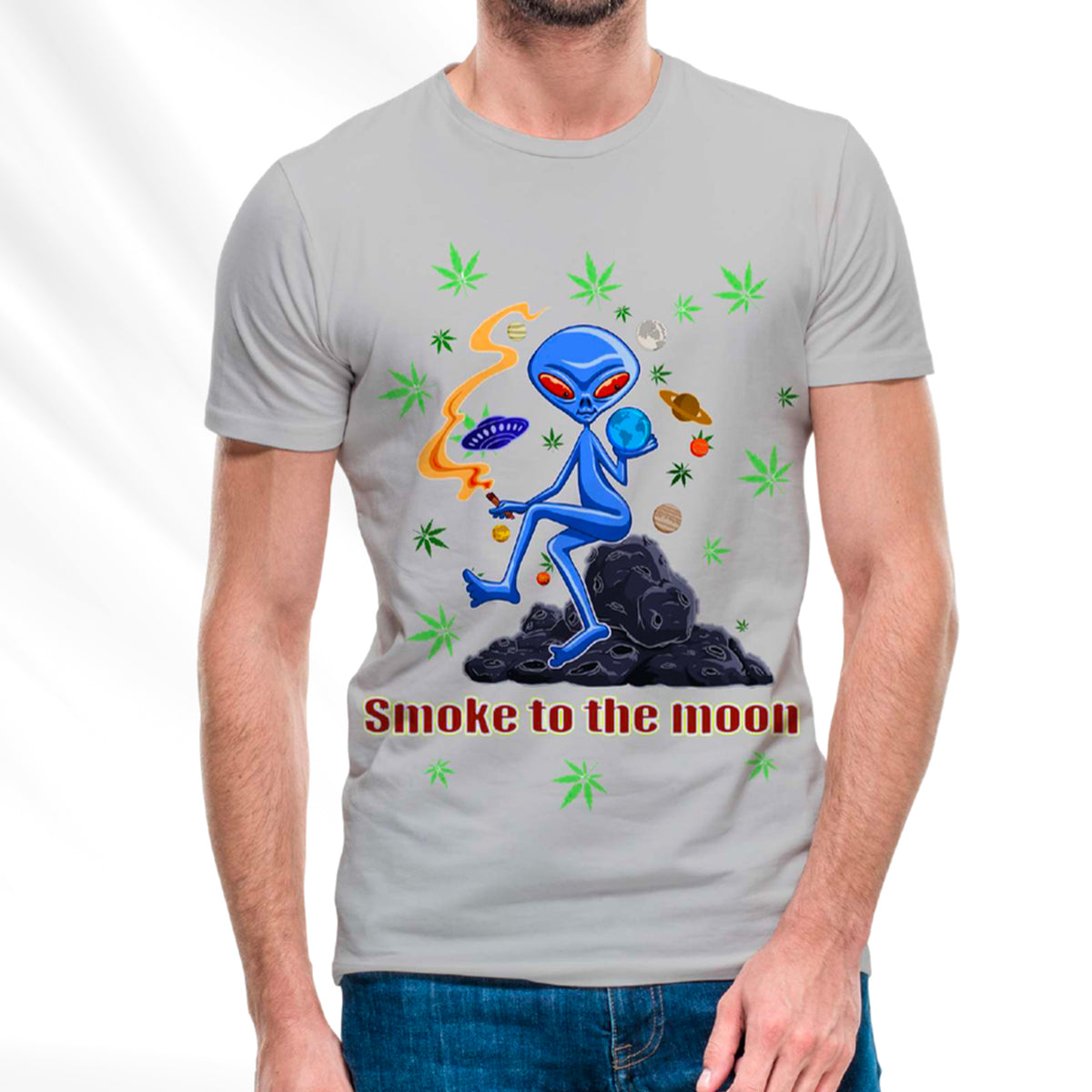 Smoke to the Moon Gray T-Shirt 5-Pack