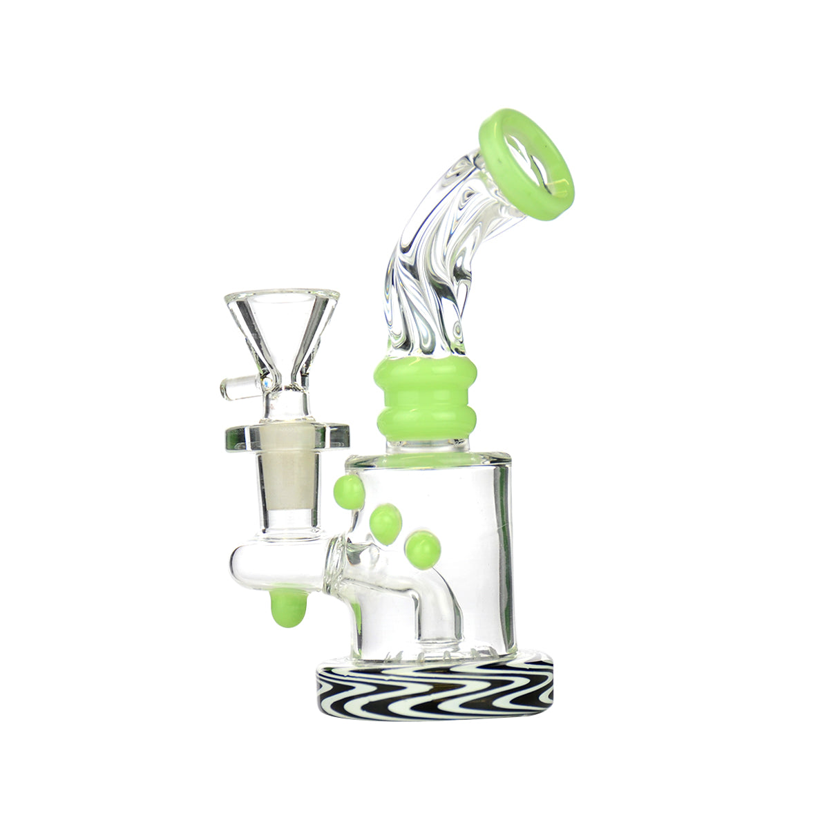 Compact 5.5" Wig Wag Water Pipe with 14mm Bowl