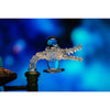 Glass figurine of a Space King Crocodile with sphere, perfect for Galactic Adventure decor