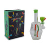 Space King Gummy Worms Water Pipe - Vibrant Glass Bong with Colorful Decorations and Box